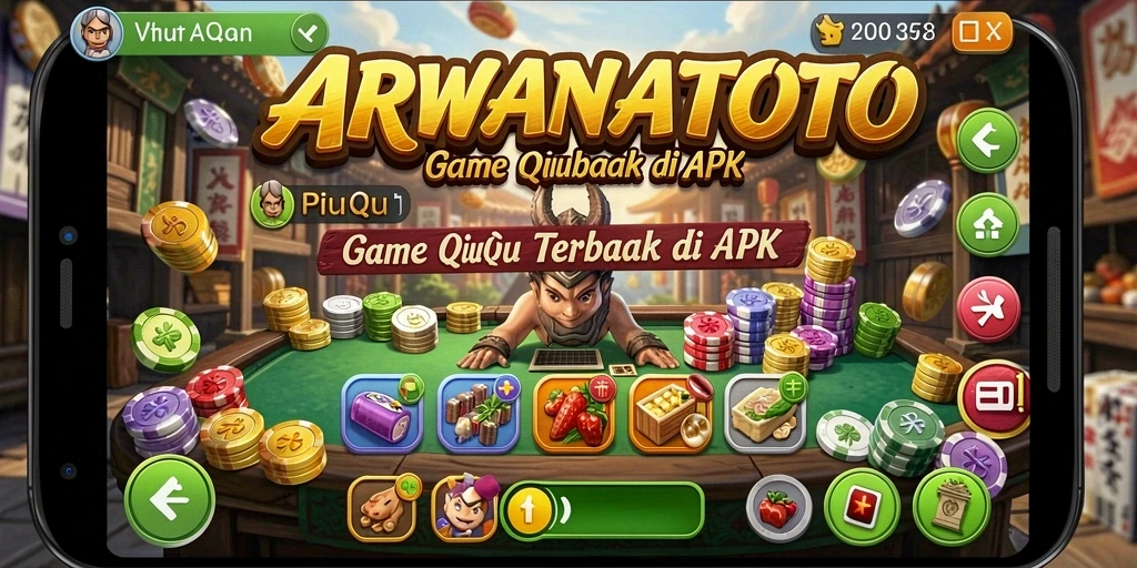 Tangkapan layar gameplay ARWANATOTO yang menampilkan keseruan permainan QiuQiu.
