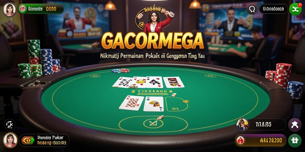Tampilan menarik saat bermain Poker di GACORMEGA.
