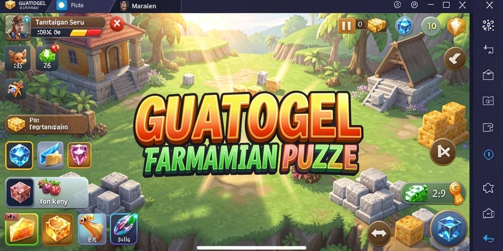 Tampilan gameplay GUATOGEL yang menawan dan seru.