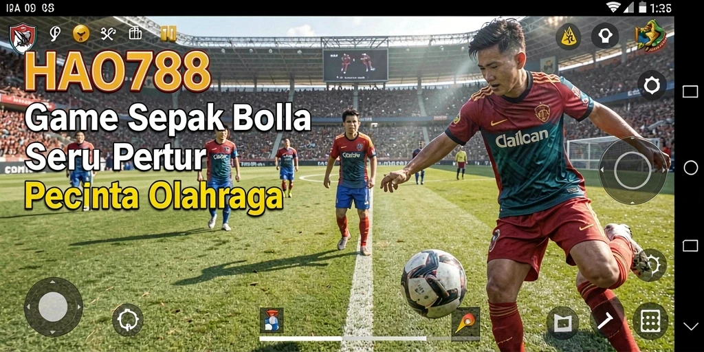 Tampilan gameplay seru dan mendebarkan dalam HAO788, aplikasi sepak bola favorit.