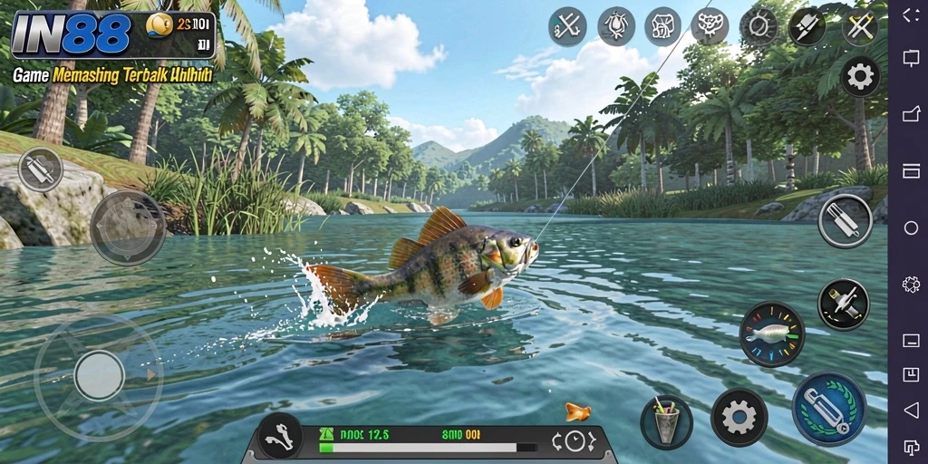 Tampilan gameplay IN88 menampilkan pengalaman memancing yang seru.