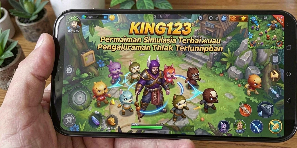 Tampilan grafis menakjubkan dari gameplay simulasi KING123.