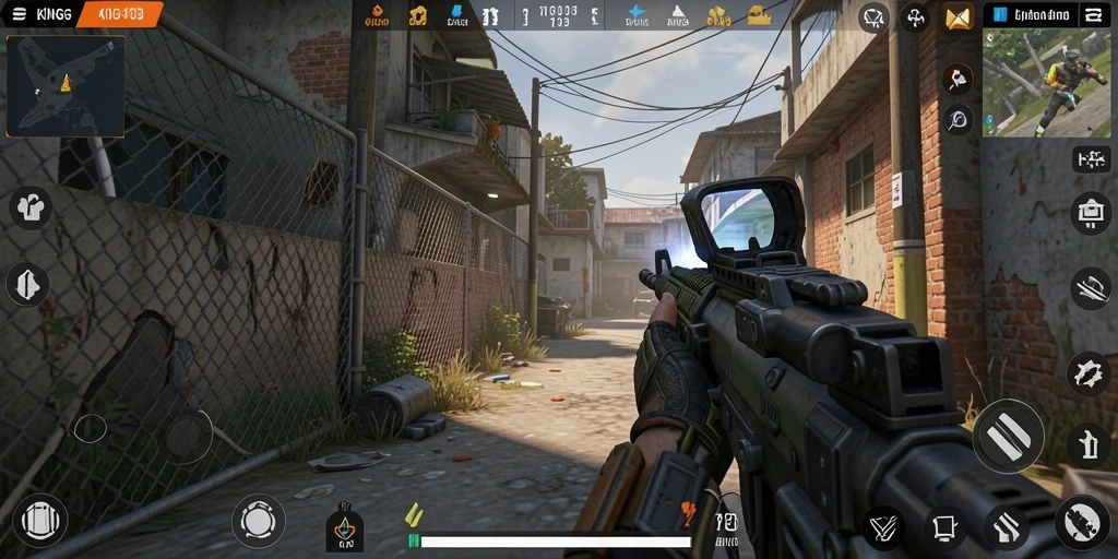 Screenshot gameplay KING403 dengan aksi peperangan yang intens.