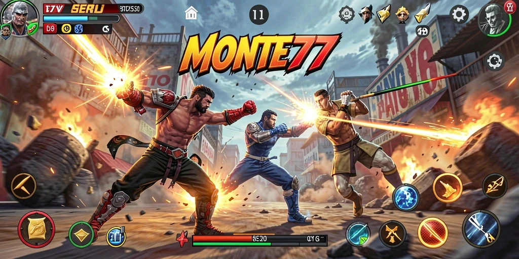 Tampilan aksi seru dalam gameplay MONTE77 yang mendebarkan.