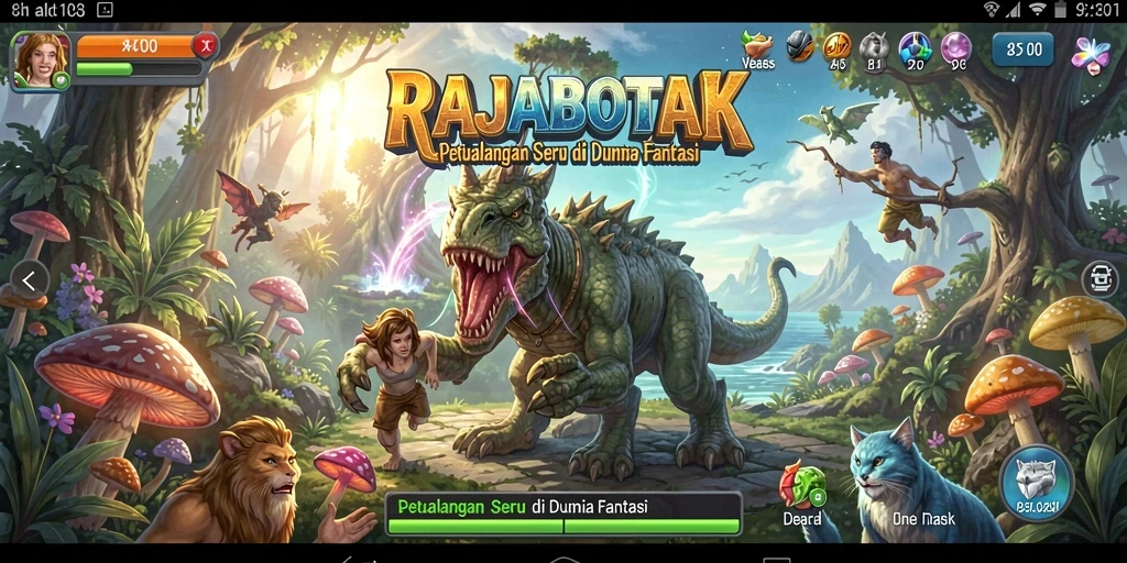 Tampilan gameplay seru RAJABOTAK dalam momen petualangan.