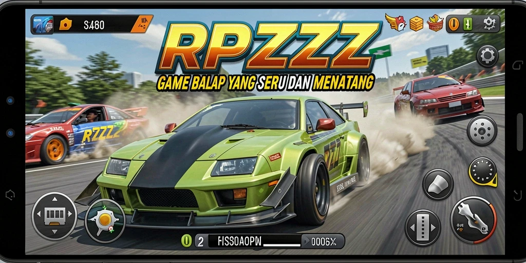 Menampilkan gameplay balap yang seru dan mendebarkan di RPZZZ.