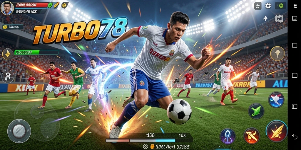 Tampilan gameplay TURBO78 yang mendebarkan dan penuh aksi olahraga.