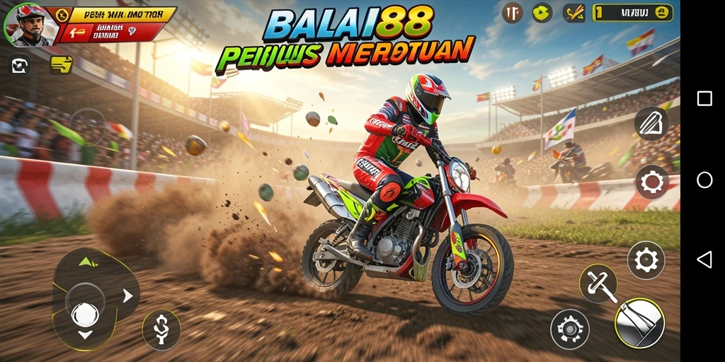 Screenshot <strong>TV888</strong> menampilkan akselerasi motor yang mendebarkan di lintasan balapan.